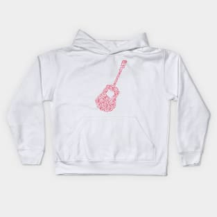 music notes guitar Kids Hoodie